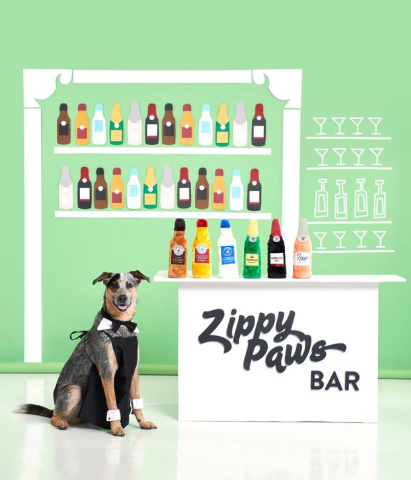 ZippyPaws - Wholesale Pet Plush Toy - Dog - Happy Hour Crusherz - Champagne - Dog Toy2