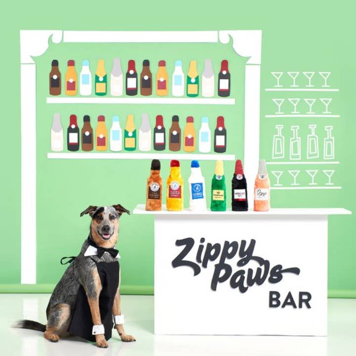 ZippyPaws - Wholesale Pet Plush Toy - Dog - Happy Hour Crusherz - Rosé - Dog Toy2