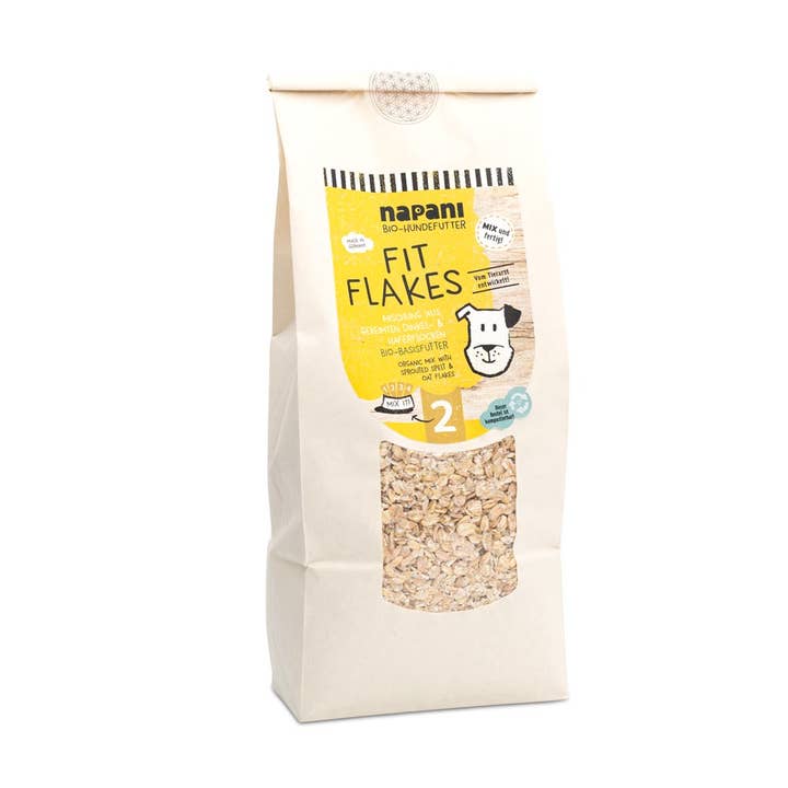 Biologisch basisvoer „Fit Flakes” voor honden met haver en spelt voor wholesale door napani GmbH & Co. KG