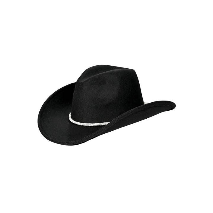 Hana - Wholesale Cowboyhoed - Dames - C.C Cowboy hoed van veganistisch vilt met strass rand