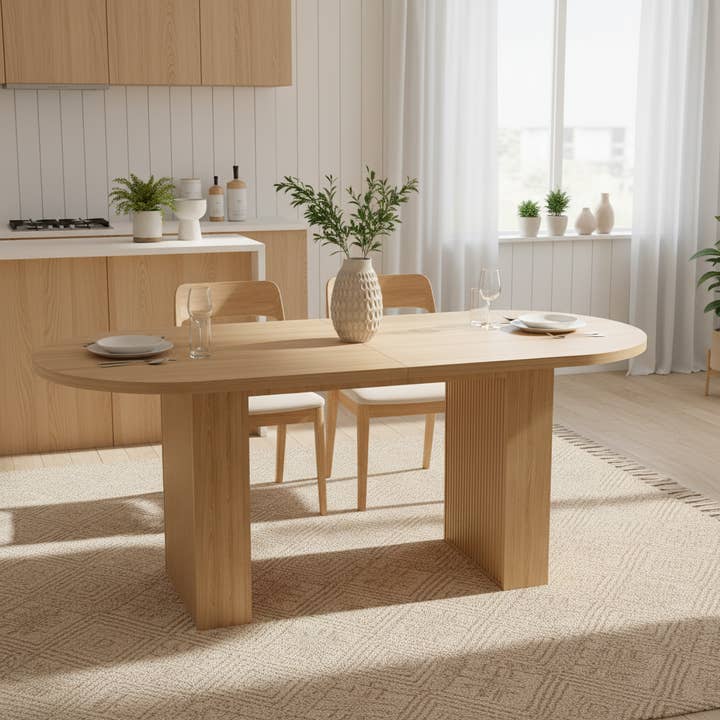 HOMYCASA DESIGN INC - Wholesale Coffee Table - Oval Farmhouse Dining Table for 6, Kitchen&Living Room Table1