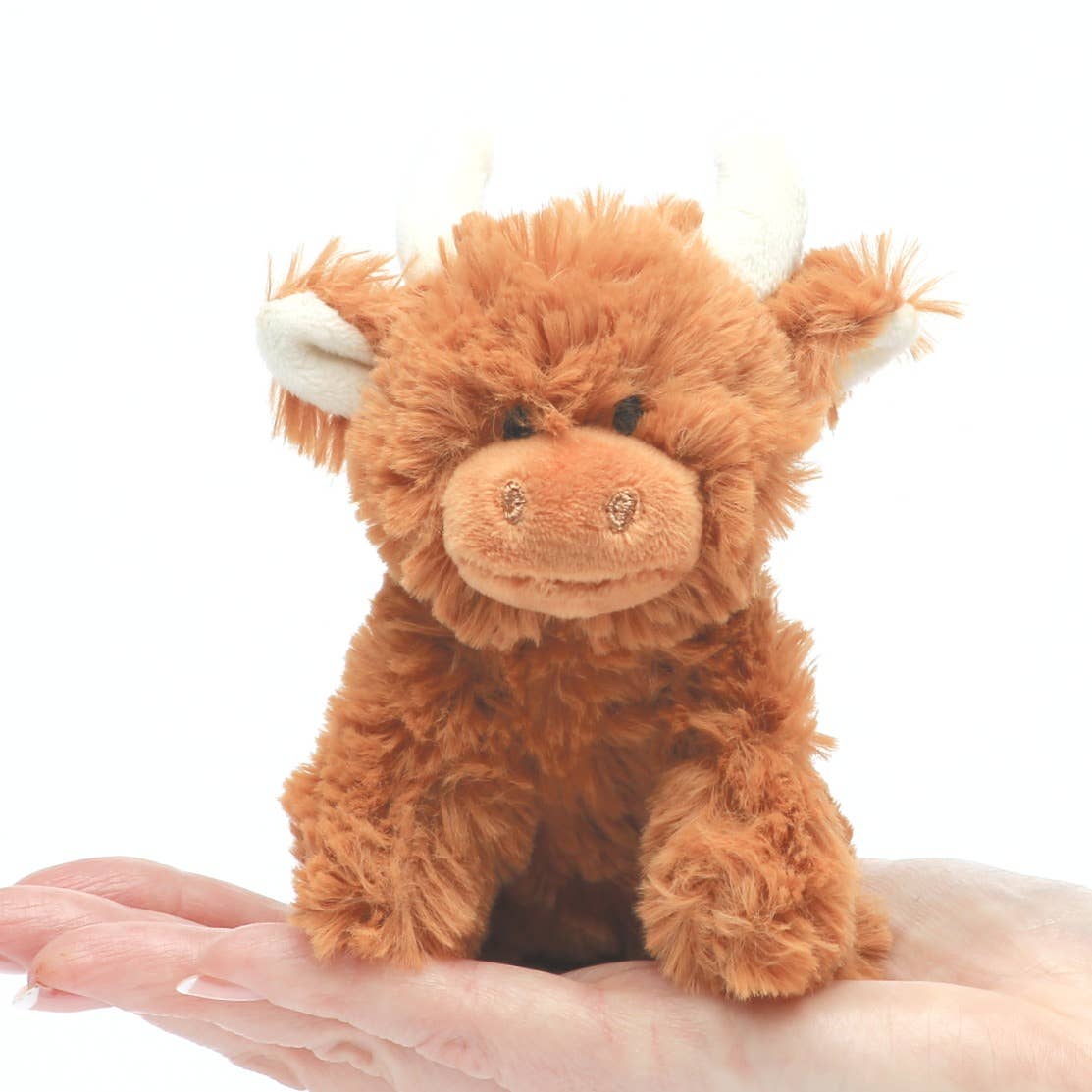 Jomanda Soft Toys & Accessories - UK Based – Engroshandel Plyslegetøj - Børn og baby – Brun Highland Cow Plush Baby Soft Mini Legetøj - 11cm2