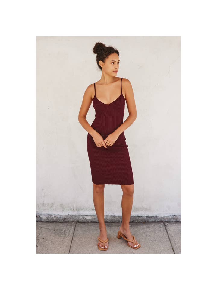 Dress Forum - Wholesale Jurk - Dames - FW5539 geribbelde gebreide mouwloze bodycon-jurk5