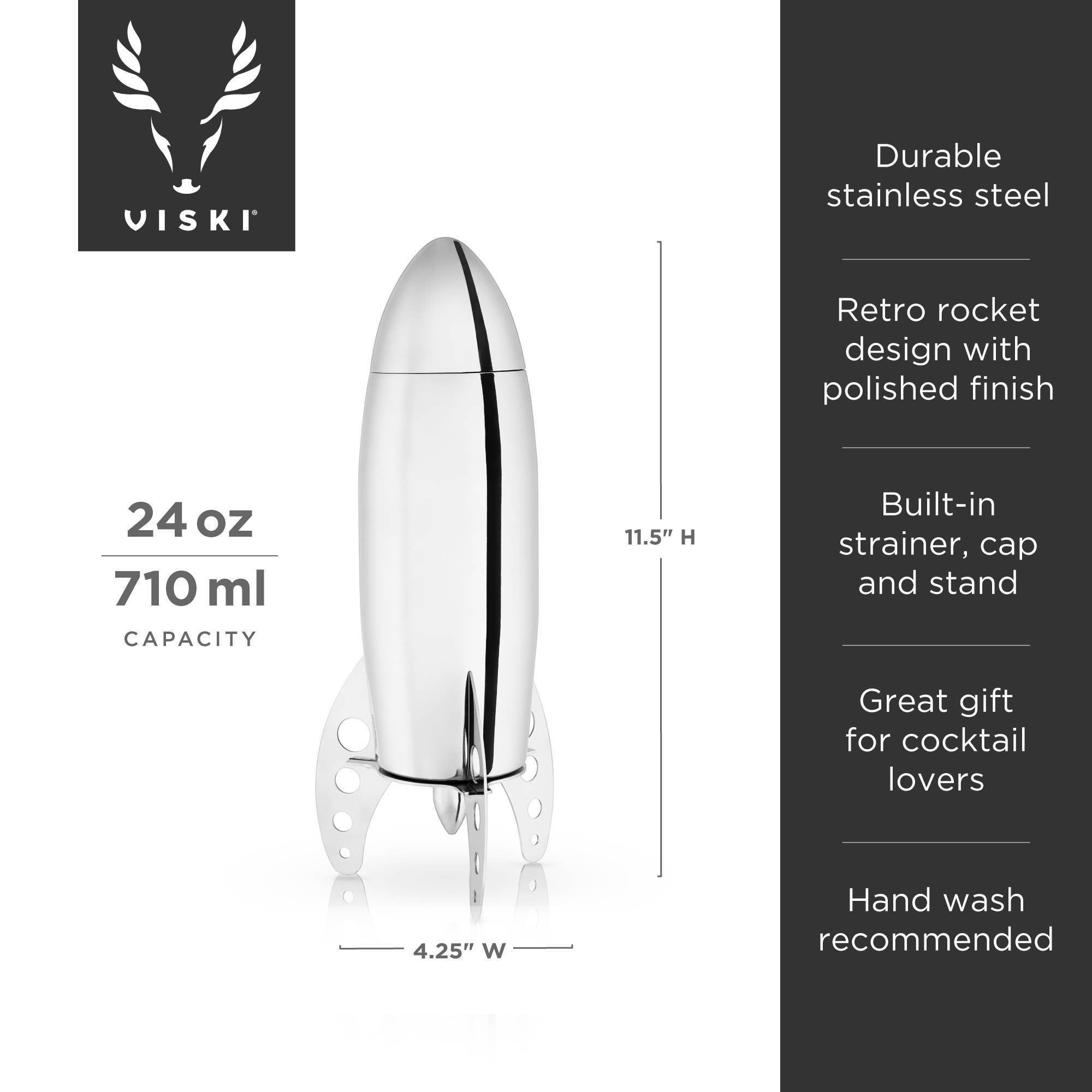 True Brands - Wholesale Cocktail Shaker - Irving™ Stainless Steel Rocket Cocktail Shaker By Viski5