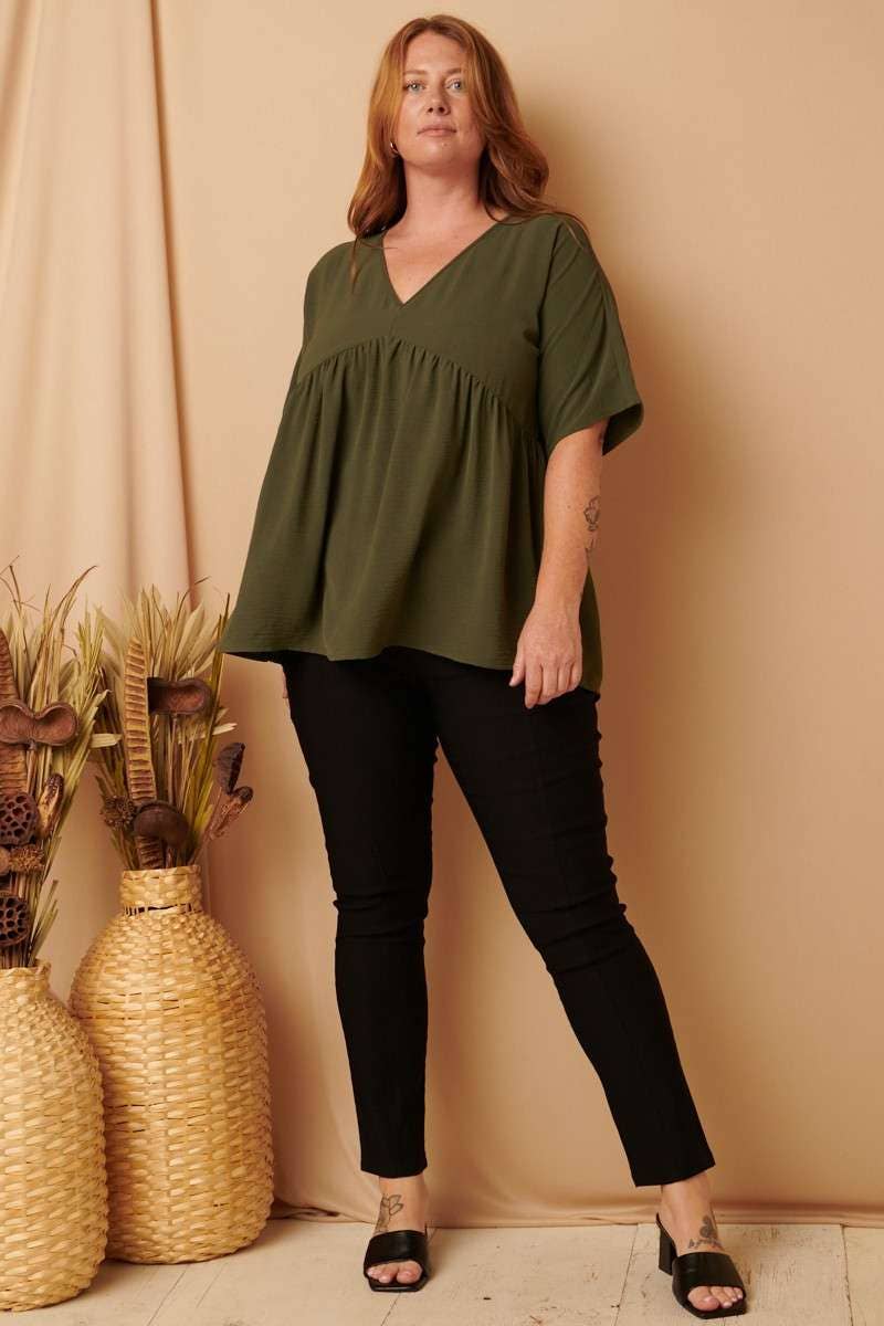 mittoshop - Wholesale Tunic - Women's - CT9073PL-PLUS AIRFLOW DOLMAN BABYDOLL BLOUSE23