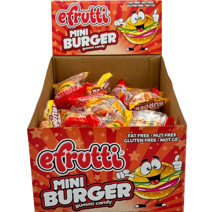 Martin's Country Store LLC - Wholesale Gummy - Gummy- (Efrutti) Mini Burger 60ct Display