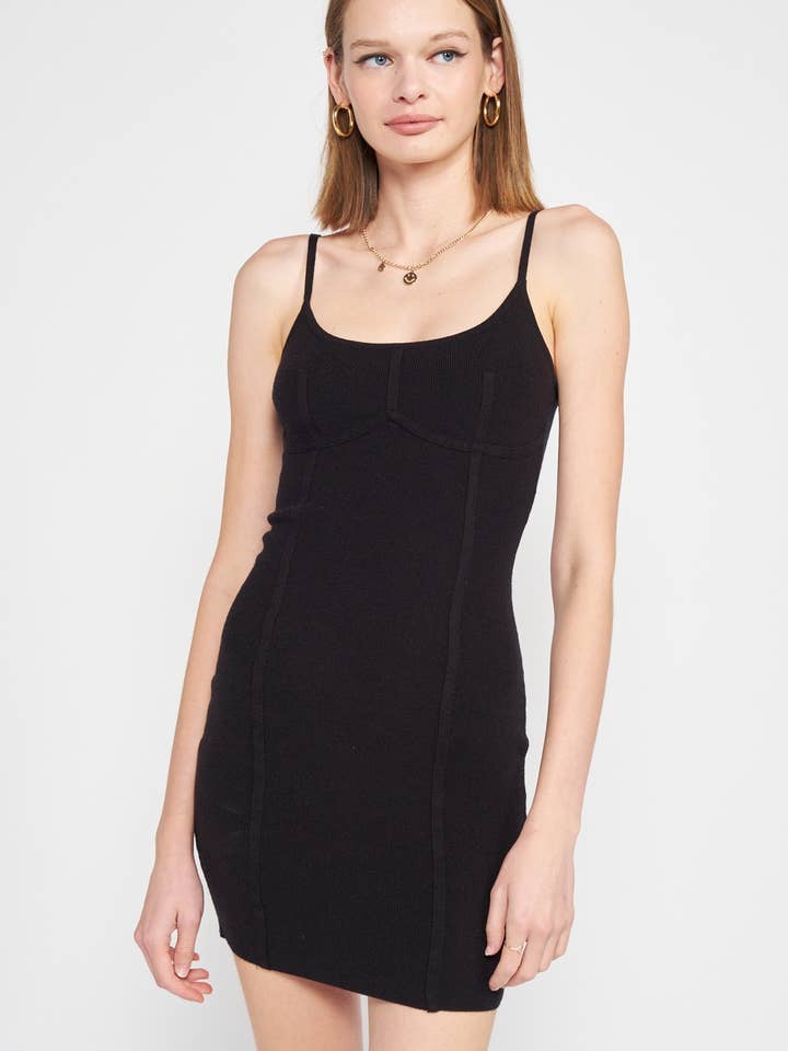 RÖRLEDNINGAR DETALJ SCOOP NECK MINIKLÄNNING för wholesale av Emory Park