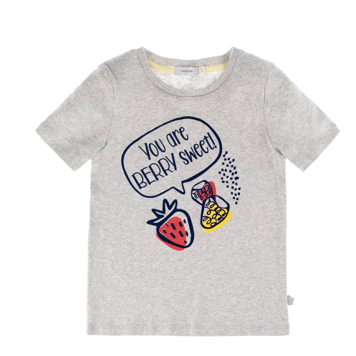 T-Shirt aus Bio Baumwolle mit Frontdruck BERRY SWEET für den Großhandel von Marraine Kids