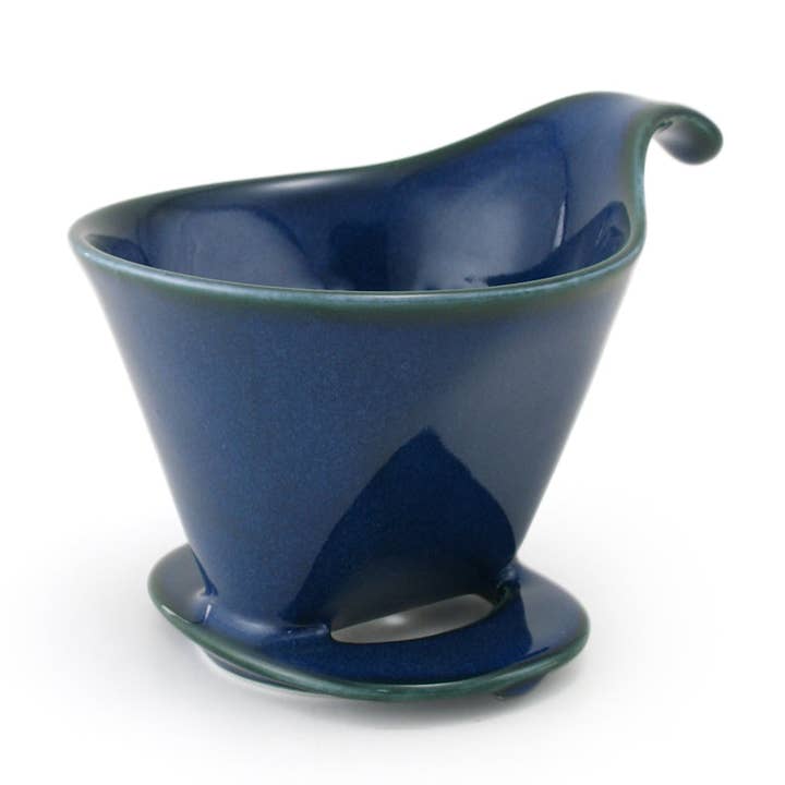 BEE HOUSE Pour-Over Ceramic Coffee Dripper - Jeans Blue for wholesale by ZERO JAPAN USA