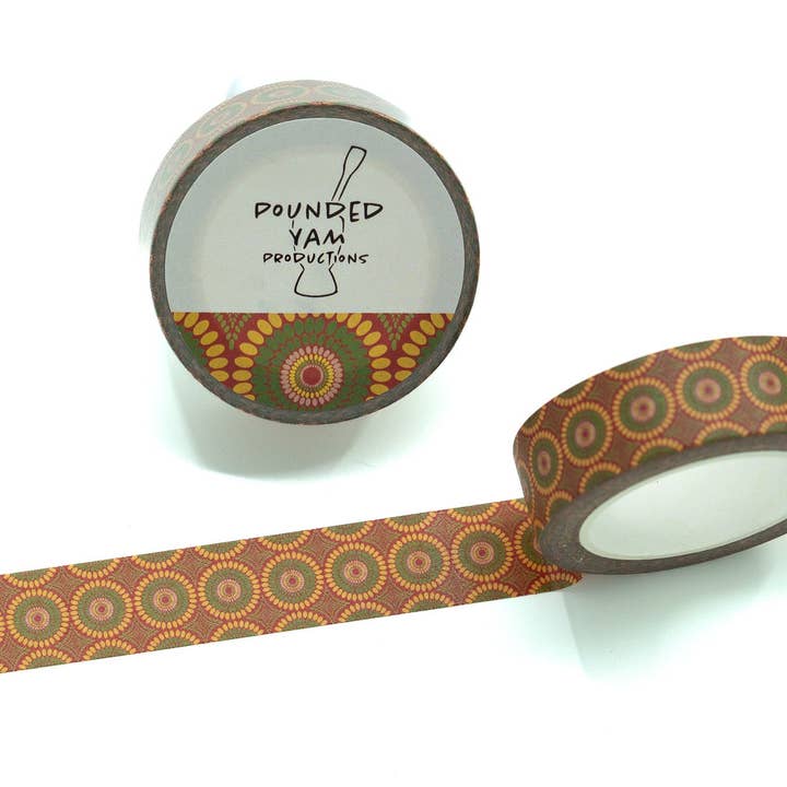 African Print Washi Tape - Bloom (Ankara) for wholesale by Pounded Yam Productions