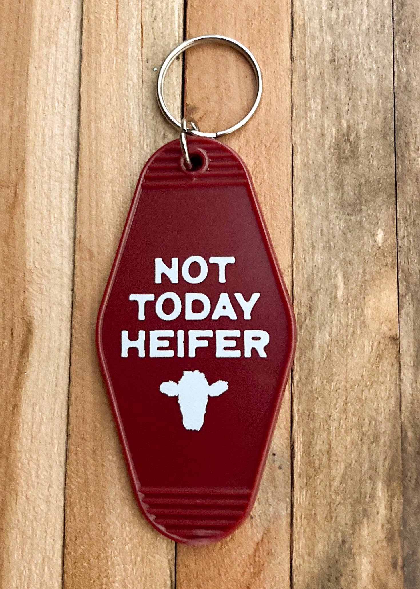 Lemon Lorraine's LLC - Vente Porte-clés – femme - PAS AUJOURD'HUI VACHE - Porte-clés Vintage Marron de Motel1