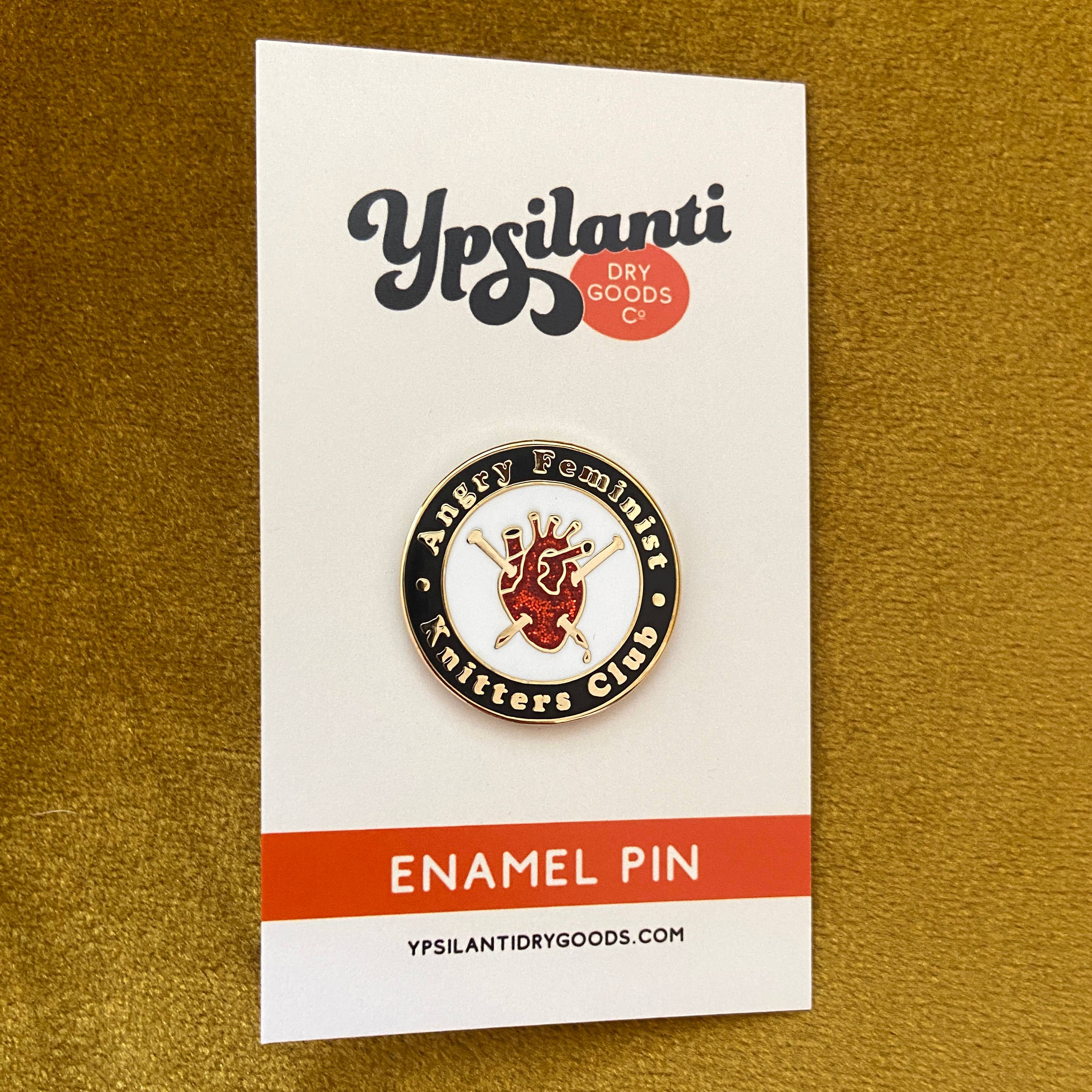 Wild Hunt - Wholesale Lapel Pin/Button - Angry Feminist Knitters Club Enamel Pin1