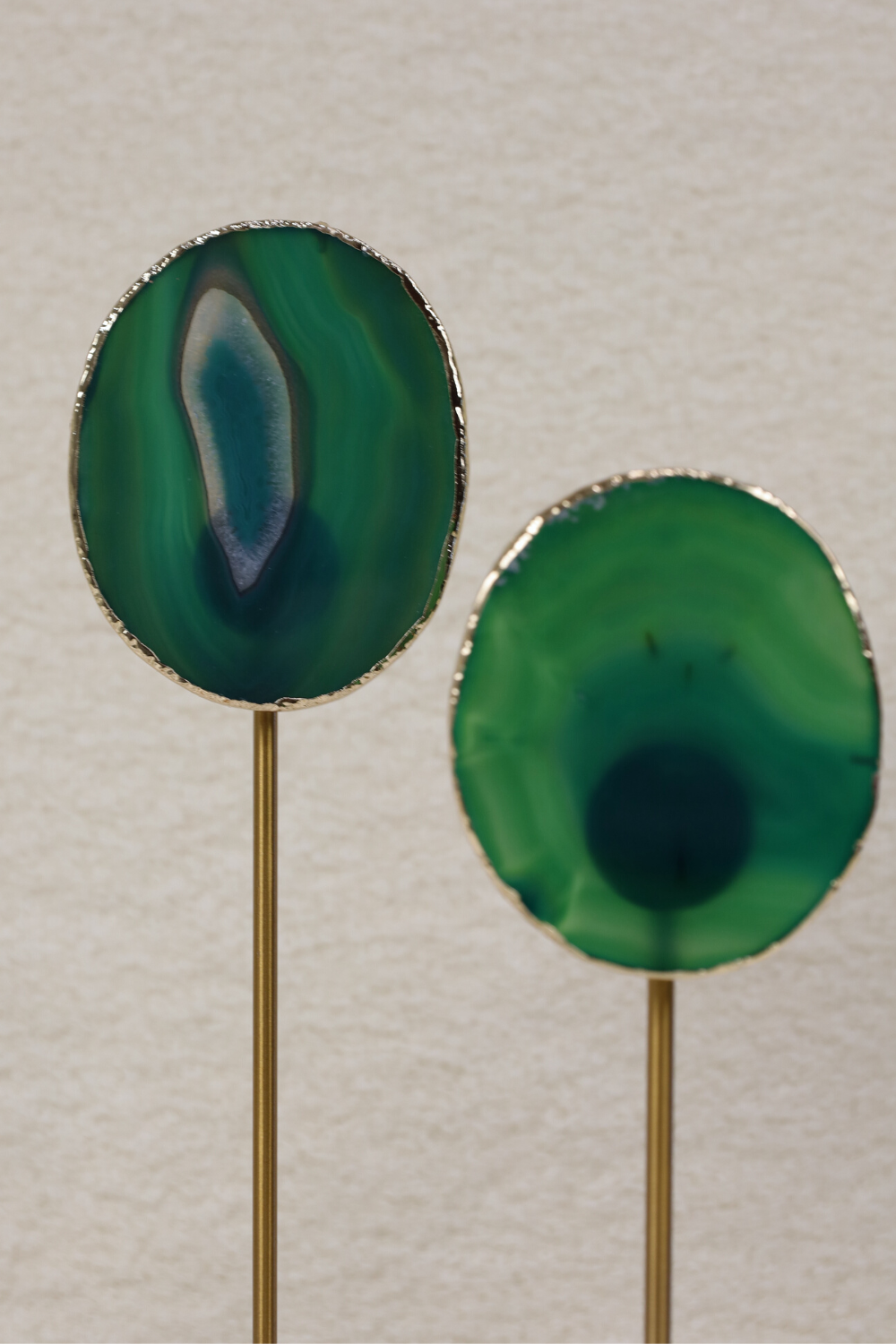 PIETRA DI CASA - Wholesale Sculpture - Green Agate Marble Brass Sculpture Handmade Portugal1