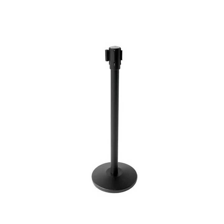 DisplayCanada - Wholesale Retailer Display Stand/Case - 4-Way Black Stanchion Post 39½"H-#ST005 - One Post and Base1