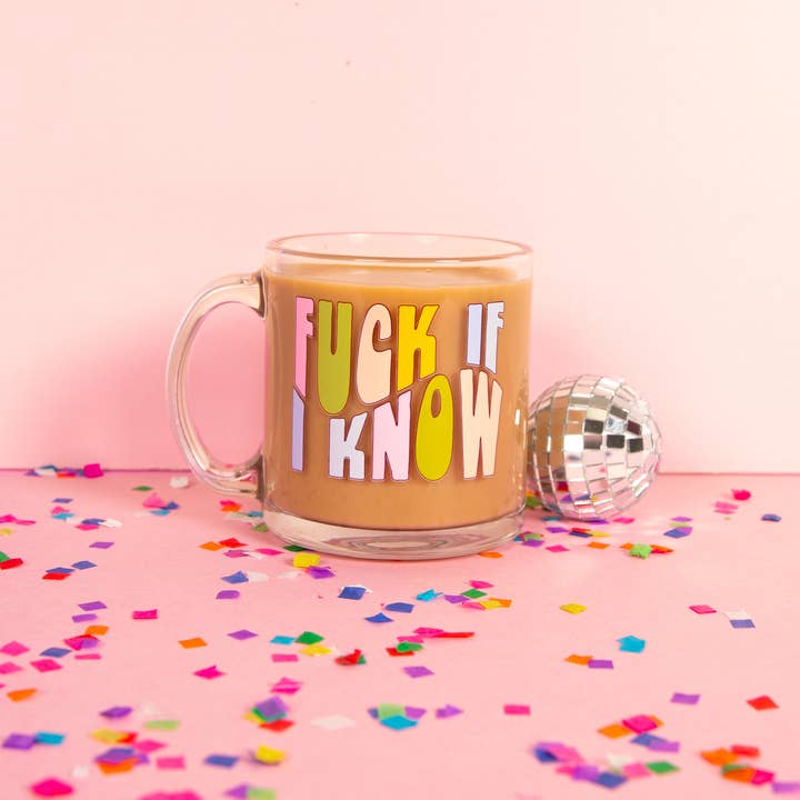 Talking Out of Turn - Wholesale Coffee Mug - New! Clear Glass Mugs (Topseller!)16