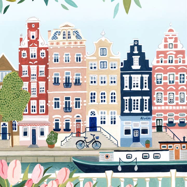 Amber Davenport Art - Wholesale Art Print - Amsterdam, The Netherlands Travel Art Print - Unframed