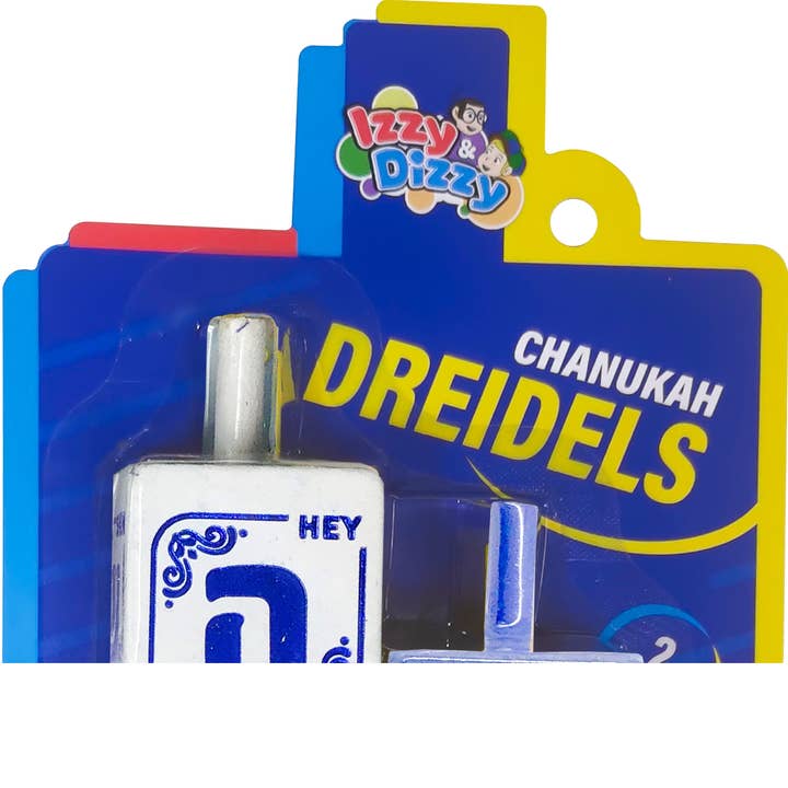 Ner Mitzvah - Wholesale Party Favor - Wood Dreidels - Blue & White - Large - 2 Pack0