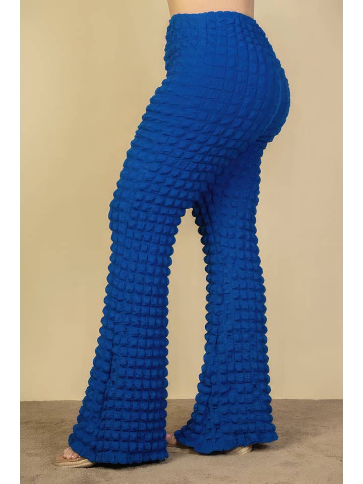CC Wholesale Clothing - Wholesale Pants - Women's - Plus Size Bubble Fabric Flare Pants3