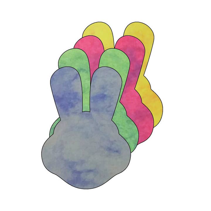 Creative Shapes Etc. - Wholesale Cutouts - Small Marble Assorted Cut-Out - Bunny with Ears