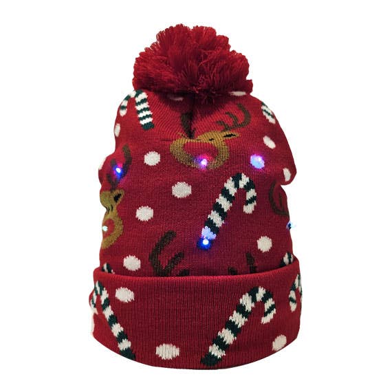 Access by Mediterranean Concepts - Wholesale Beanie - Women's - Santa, Reindeer and Candy Cane Light Up Hats4