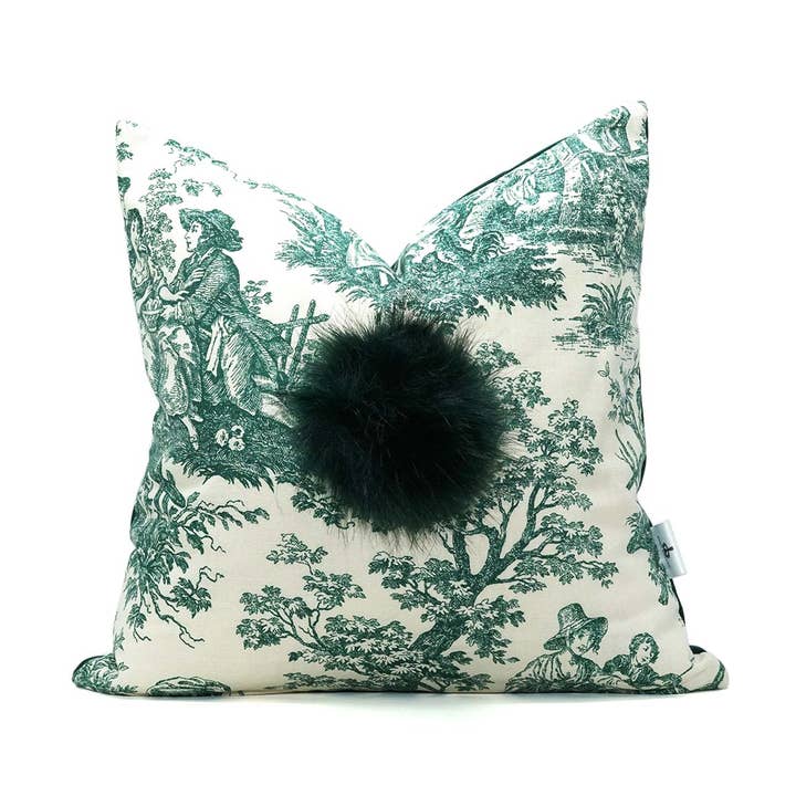 Green Envy Signature Pom-Kissen™ Holiday Collection 40,6 x 1 für den Großhandel von Sovrano Home Inc.