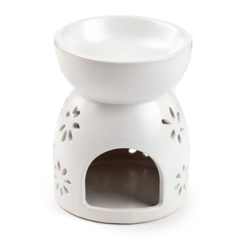 Puckator Ltd – wholesale Oil warmer – Daisy Cut Out Ceramic Oil & Wax Burner4