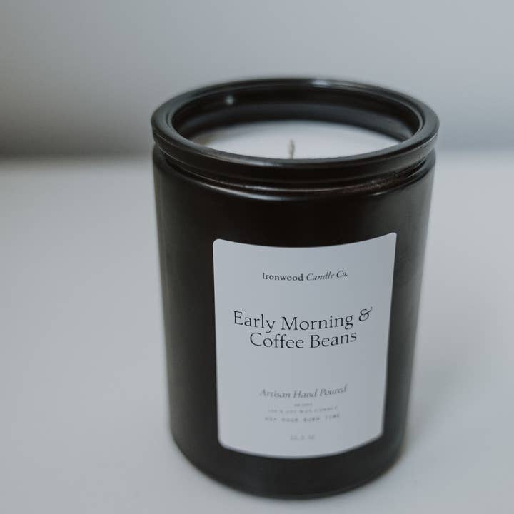 Ironwood Candle Co. - Wholesale Jar/Filled Candle - EARLY MORNING & COFFEE BEANS SOY CANDLES7