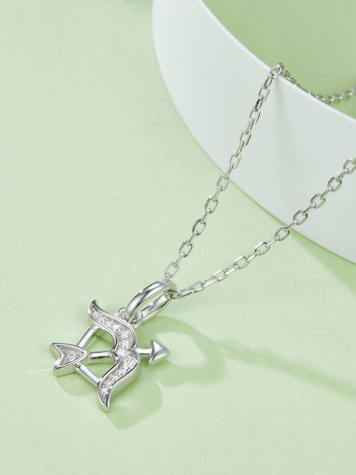 Moissanite Constellation vedhæng halskæde (platinbelagt fint sølv) for engroshandel hos Sparkala