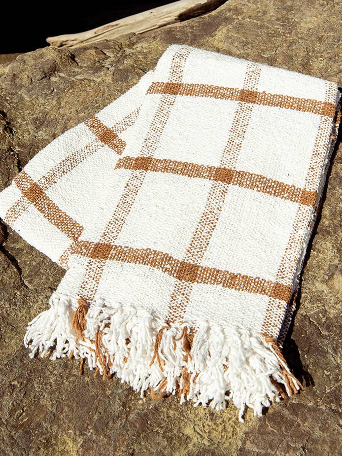 Catalina Plaid - RECYCLED THROW BLANKET Western Style Plaid  for wholesale by Sundream