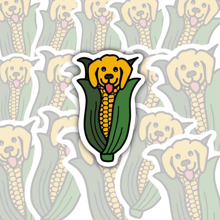 Corn Dog Sticker | Funny Dog Sticker (Copy) for wholesale by LacyPetsAndCompany