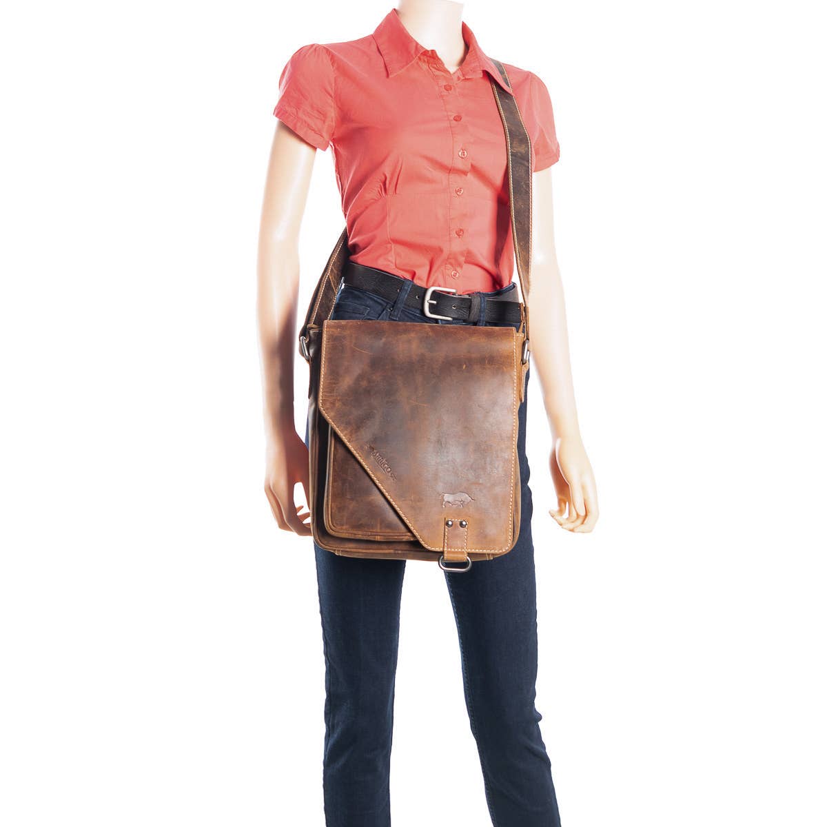 Arrigo - Wholesale Shoulder Bag - Women's - Arrigo Buffalo Leather Shoulder Bag with flap - 3 colours2