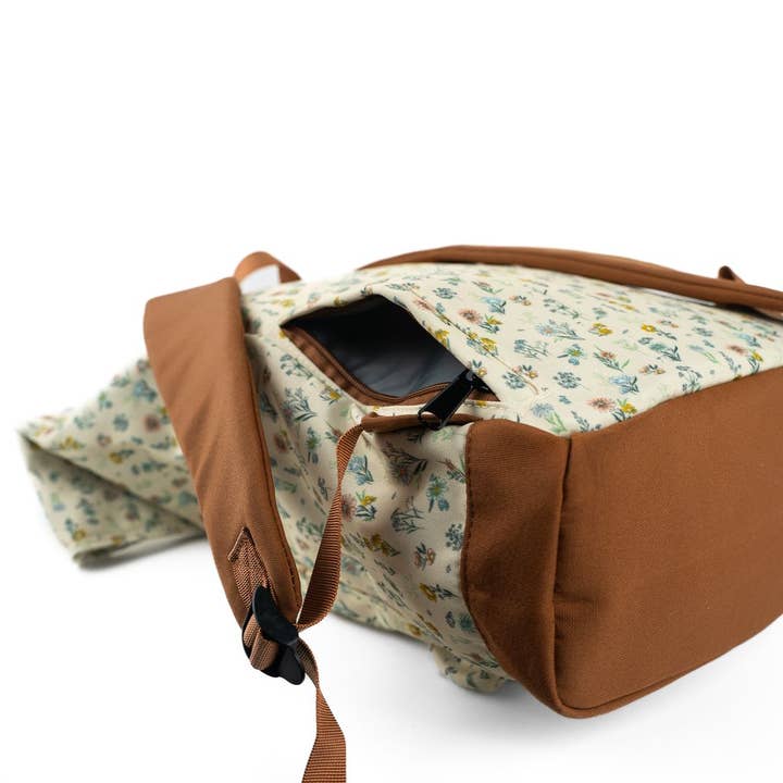 The Montana Scene - Wholesale Backpack - Women's - Adventure Backpack - Spring Floral Cream2