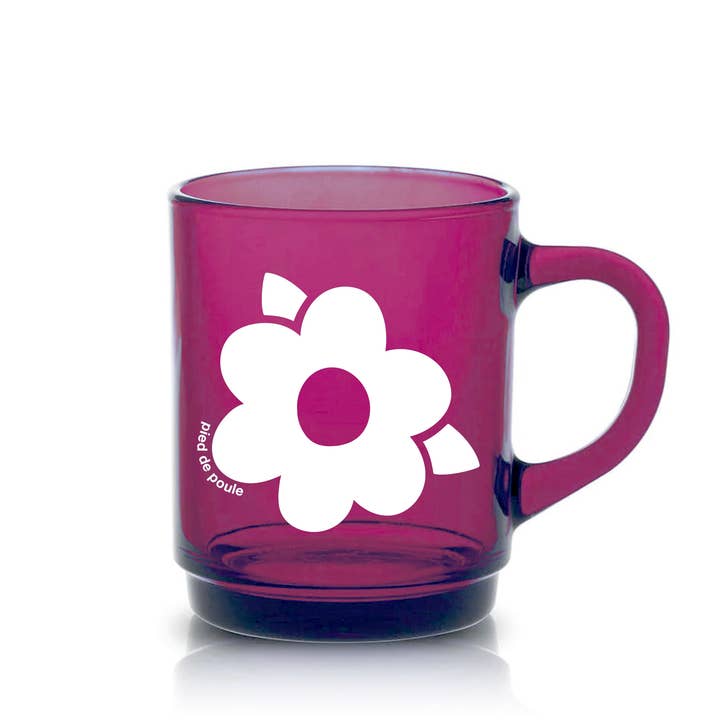 Pied De Poule - Wholesale Coffee Mug - Duralex mug - “RETRO” PLUM12