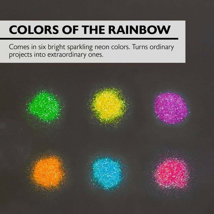 BAZIC Products - Vente Paillettes pour le corps - Shaker à paillettes 56,6 g/2 oz Couleur néon4