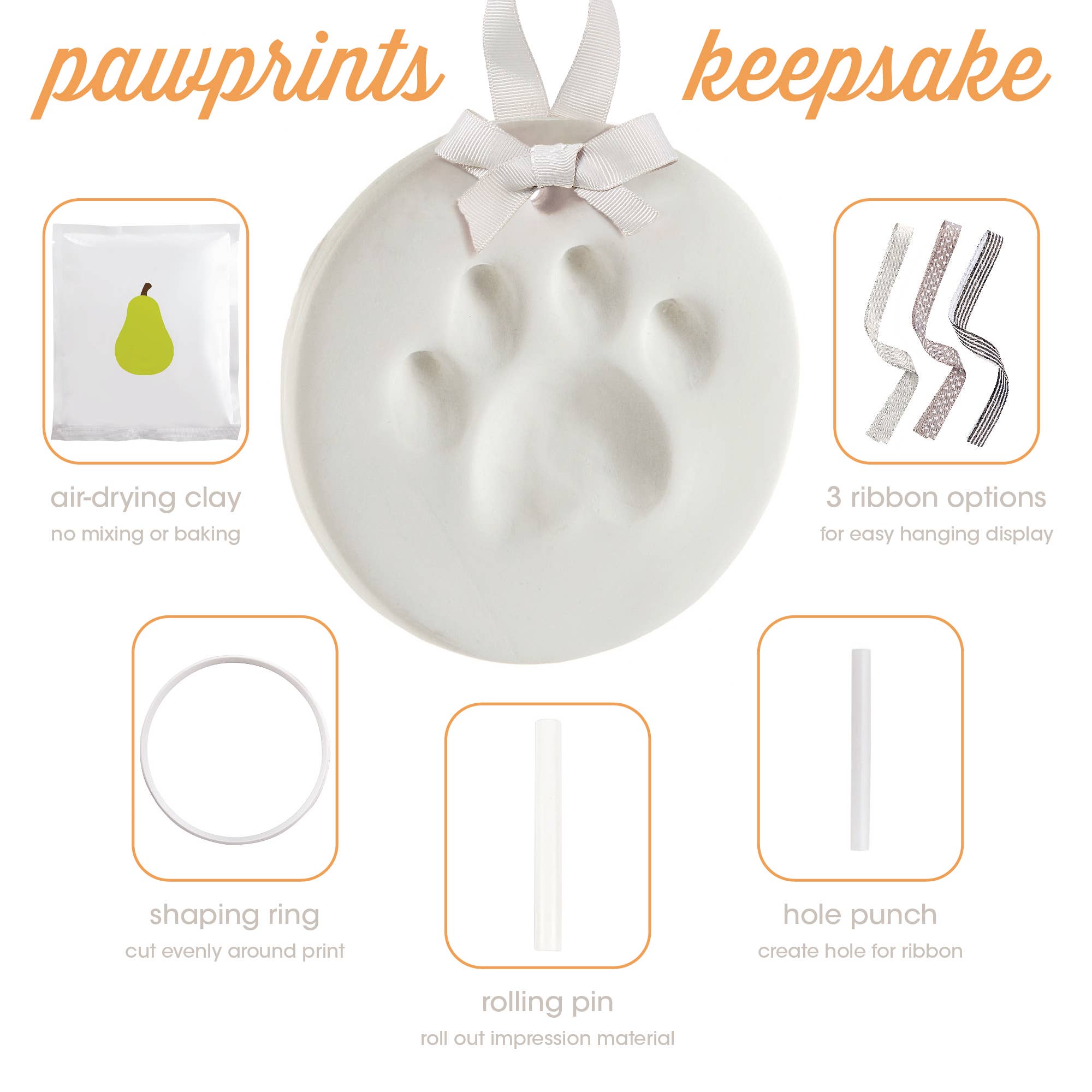 Pearhead - Wholesale Ornament - Pet Pawprints Keepsake Ornament Kit, Christmas Pet Gift4