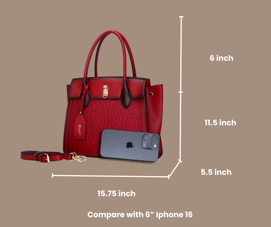 Brangio (Italy) Company Inc. - Wholesale Tote Bag - Women's - Brangio Italy Classic Camel Ostrich-Textured Tote Bag8