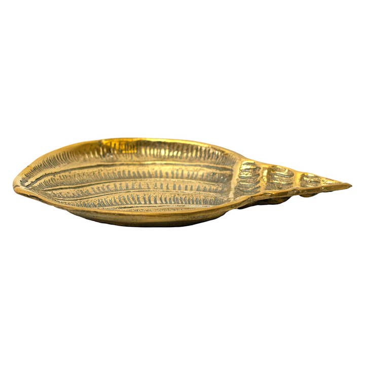 The Artisan and Company - Wholesale Jewelry Dish - Brass Seashell Shaped Jewelry Dish1