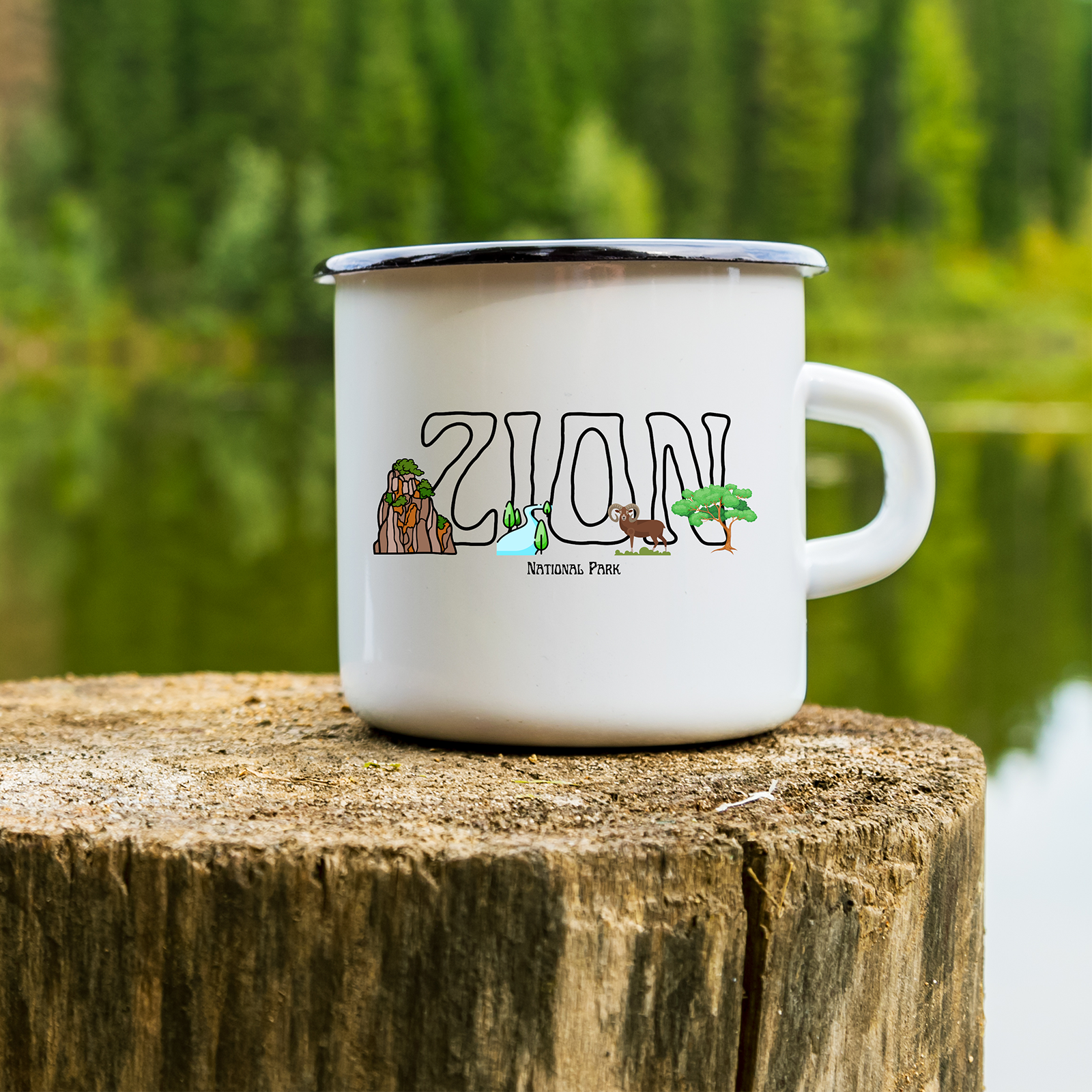 National Parks and Beyond - Wholesale Coffee Mug - Rocky Mountain National Park Enamel Camping Cup or Mug7