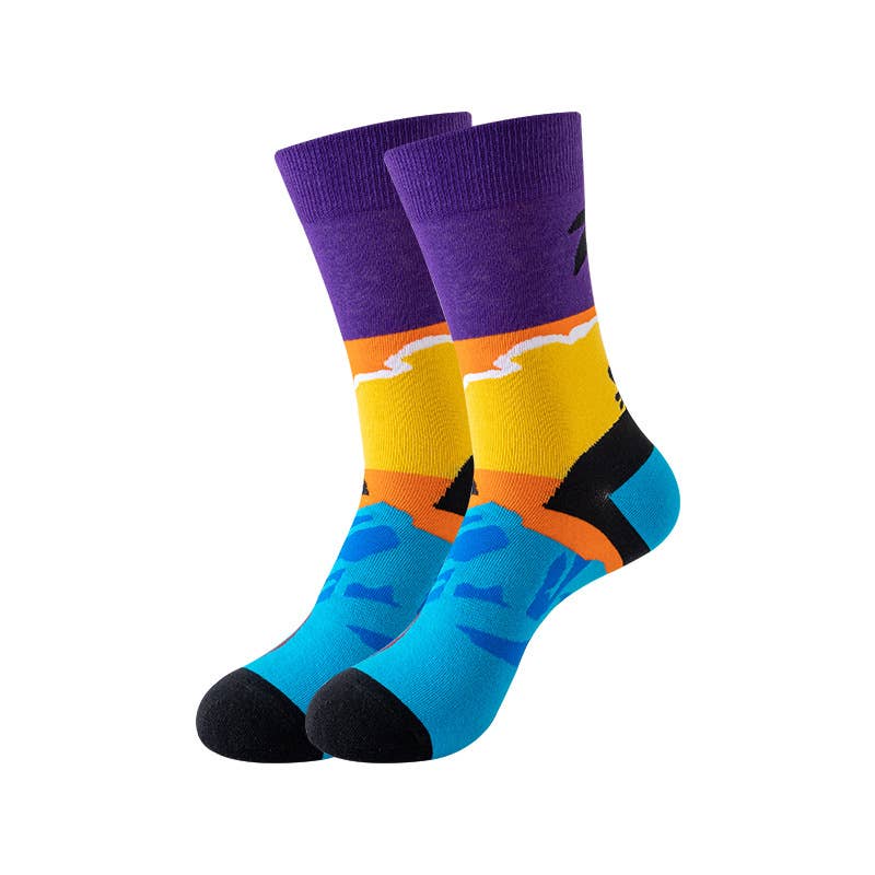 Tourtiwi - Vente Chaussettes – unisexe - Chaussettes d'illustration de dessin animé personnalisées5