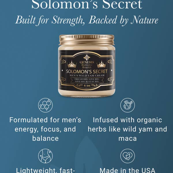 Genesis Holistic Health - Wholesale Healing Salve/Balm/Cream - Solomon's Secret 4oz.2