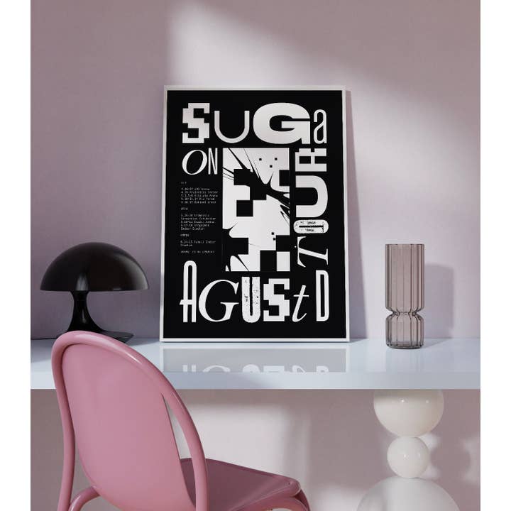 BTS Suga On Tour Inspired Art Print for wholesale by RM Design Studio