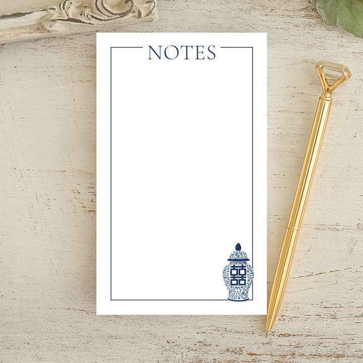 Design Carolinas - Wholesale Notepad - Blue & White Ginger Jar Custom Notepad4