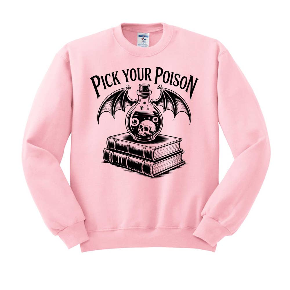 DaisyChainDesignCo - Wholesale Graphic Sweatshirt - Women's - Pick Your Poison Halloween Crewneck Sweatshirt 3