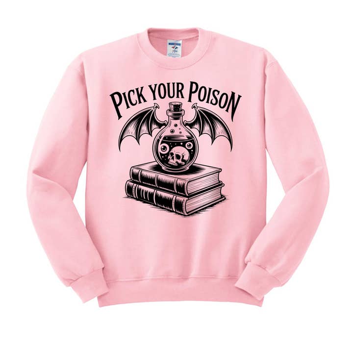 DaisyChainDesignCo - Wholesale Graphic Sweatshirt - Women's - Pick Your Poison Halloween Crewneck Sweatshirt 3