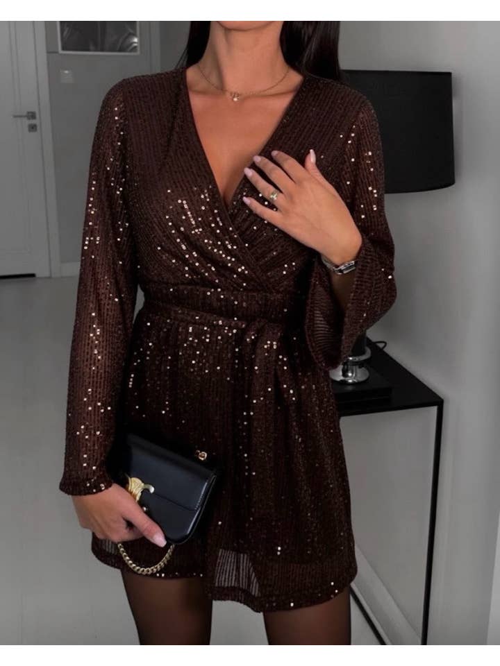 ESTEE BROWN - Wholesale Dress - Women's - Sequin short dress - 24404