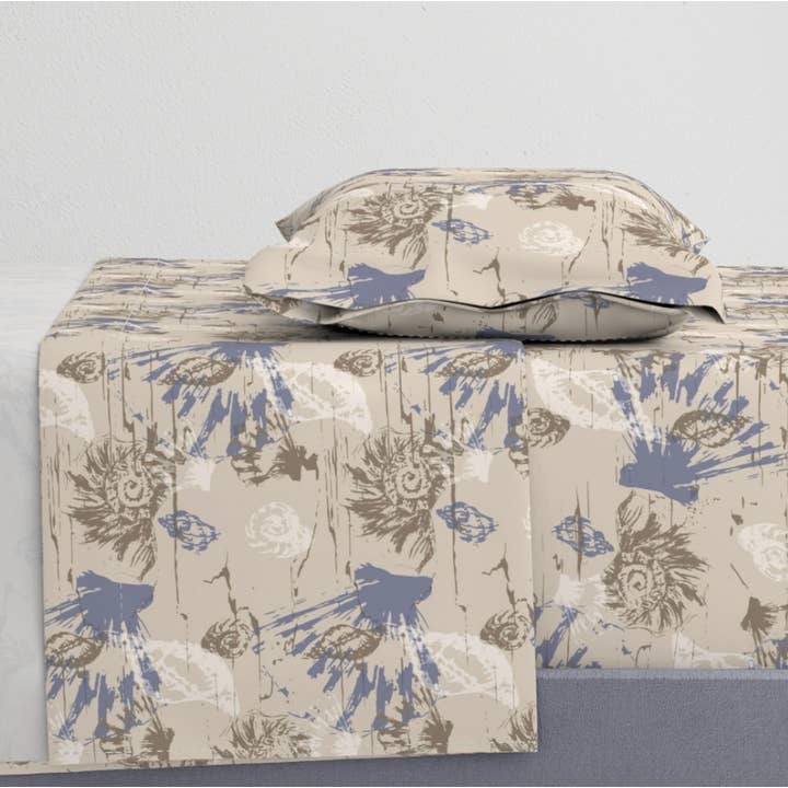 Fox & Willow Design Studio - Vendita all'ingrosso Set di lenzuola - Conchiglie sulla riva Sheets3