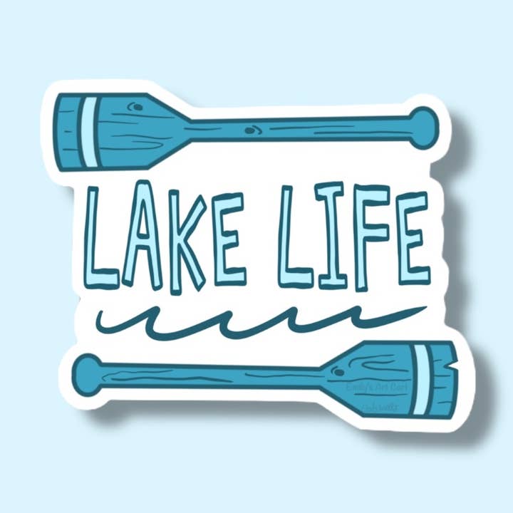 Lake Life Vinyl Sticker for wholesale by Emily's Art Cart