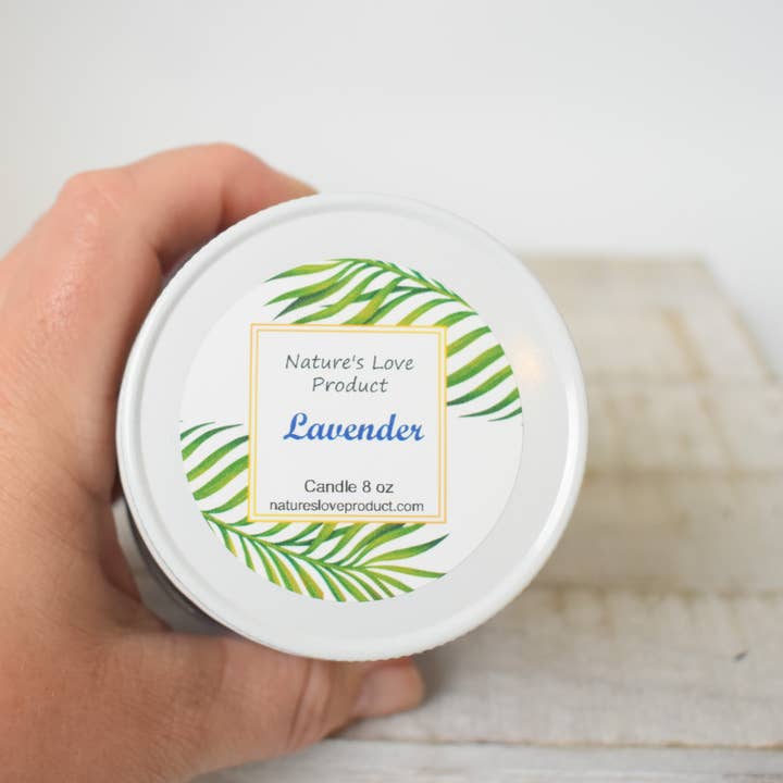 Nature's Love Product - Wholesale Jar/Filled Candle - Hand poured Lavender Candle Soy and Beeswax4