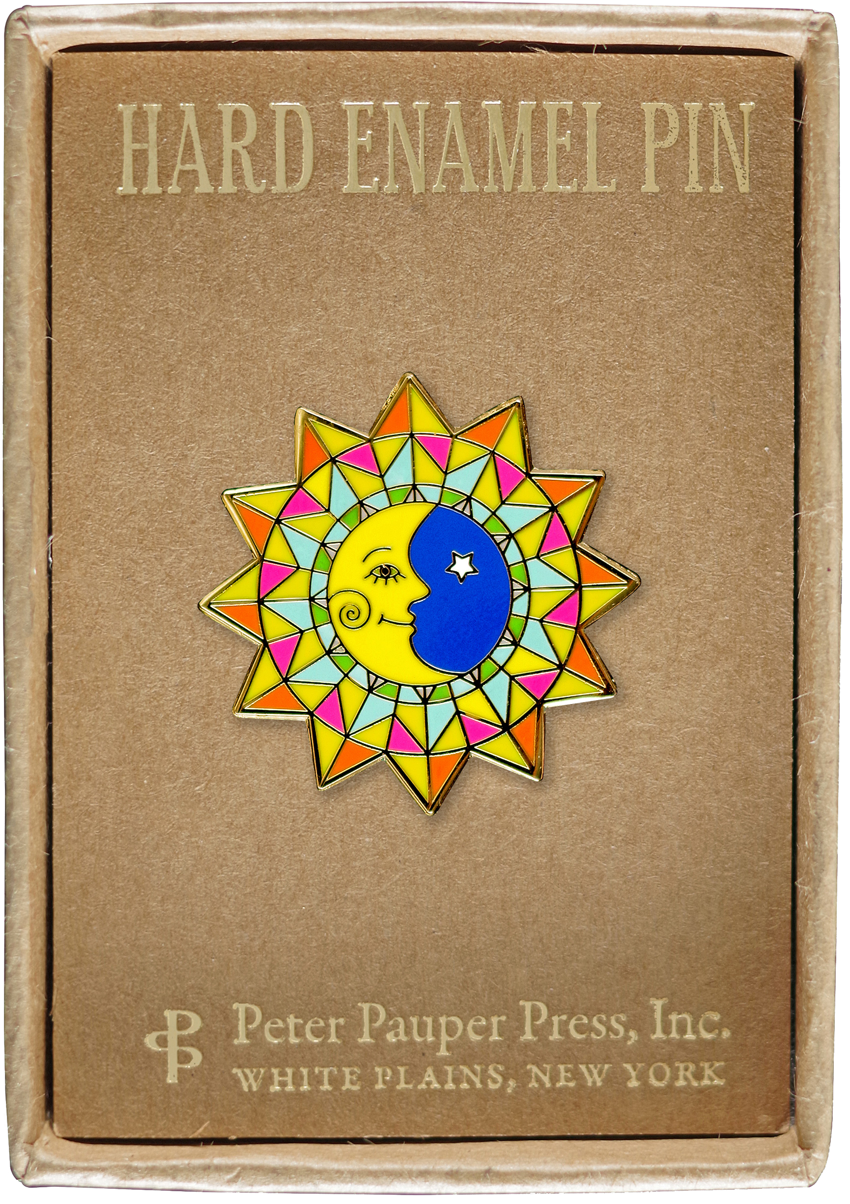 Peter Pauper Press - Wholesale Lapel Pin/Button - Sun & Moon Enamel Pin1