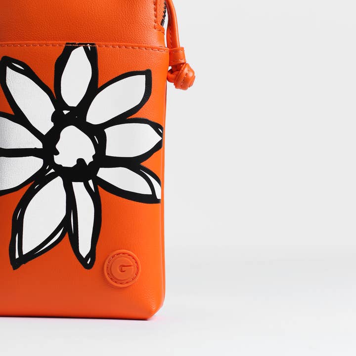 Golla - Wholesale Phone Wallet - Women's - Mini - Orange Flower1